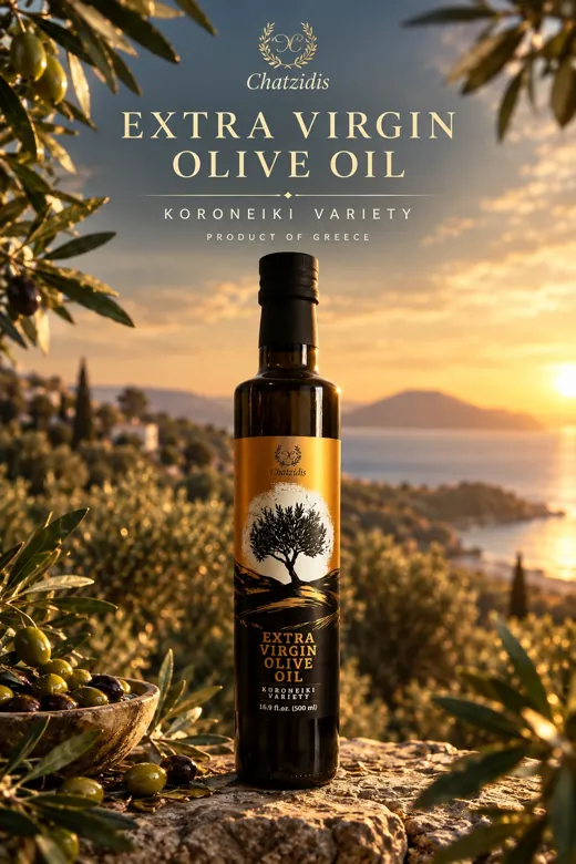 Chatzidis Koroneiki extra virgin olive oil, 500 ml